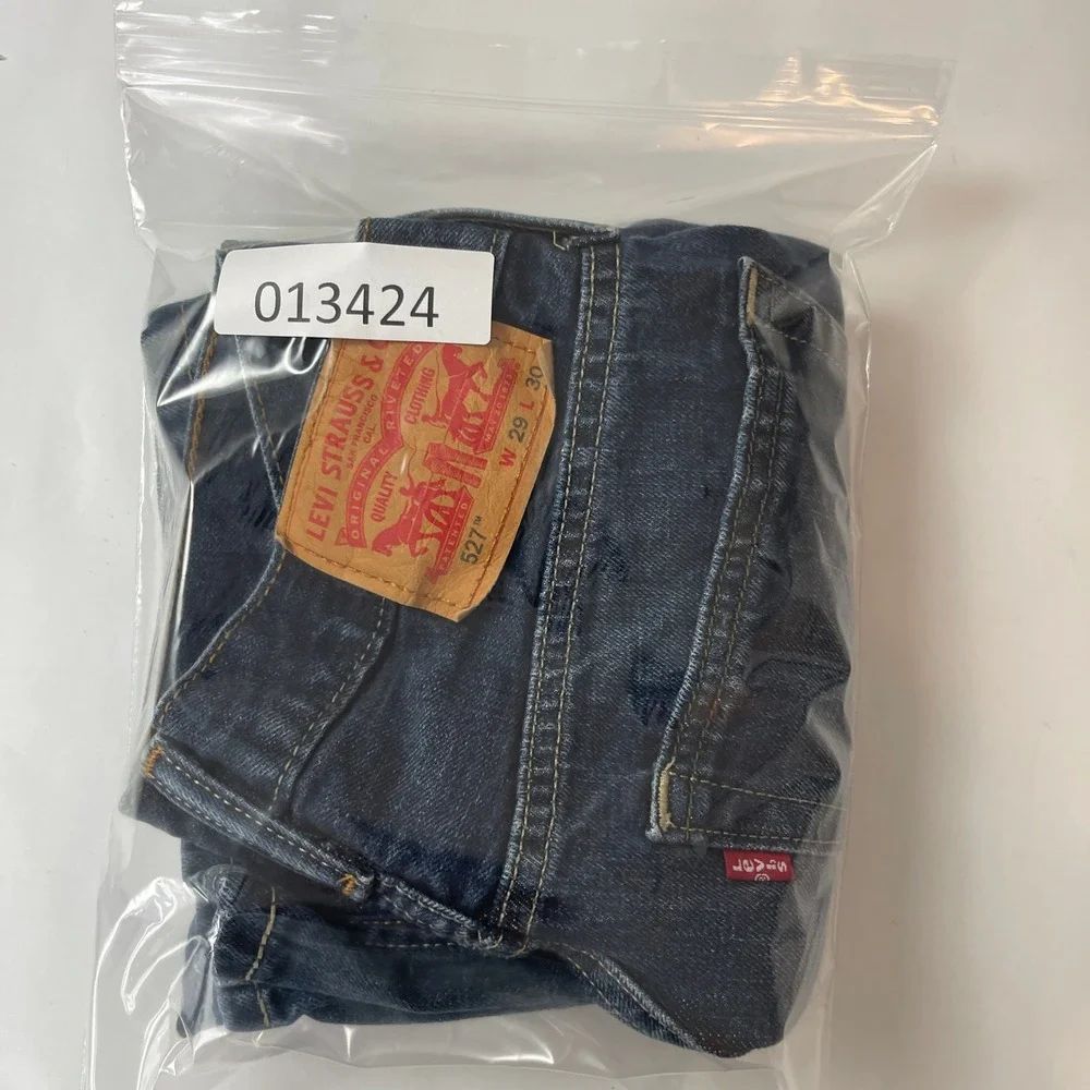 Levis Jeans Mens 29x30 Blue 527 Slim Bootcut Denim Cowboy Rodeo Grunge Y2K